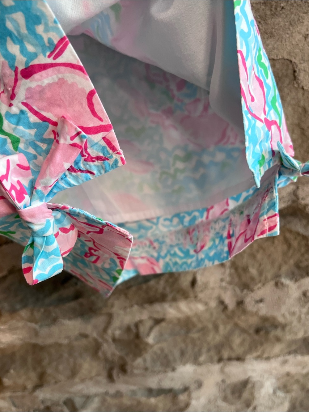 Size 3T Alina Lilly Pulitzer Pink Lobster Print Shift Dress - Picture 4 of 10